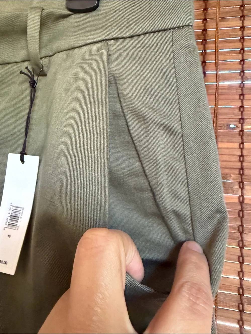 NWT Banana Republic Olive Linen Blend Wide Leg Pants 10 Retail $130